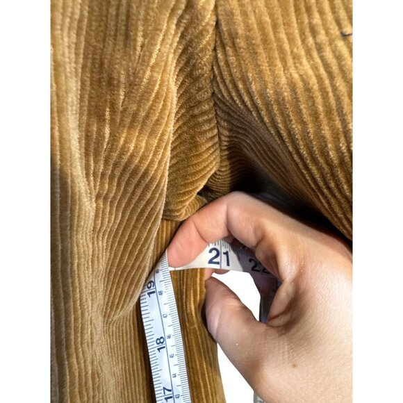 Banana Republic Oversized Corduroy Blazer Camel Brown Size 12 Double Breasted - Picture 9 of 10